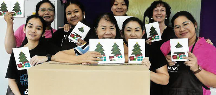 FOS christmas card handmade Tamar Center